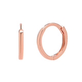 14k Solid Gold Thin Huggies - Rose Gold - - Ofina