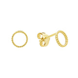 Twisted Circle Cutout Studs - - Earrings - Ofina