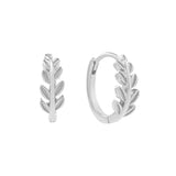 Leaf Huggies - SILVER - Earrings - Ofina