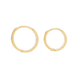 14k Solid Gold CZ Channel Huggies - - - Ofina