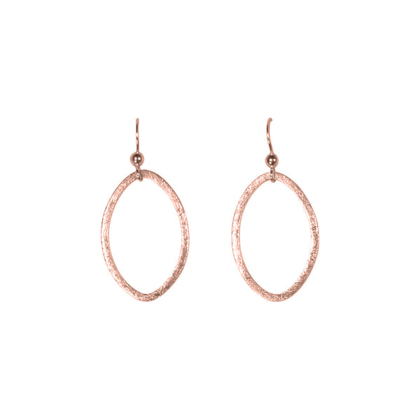 SALE - Brushed Marquise Earrings - Rosegold / Medium - Earrings - Ofina
