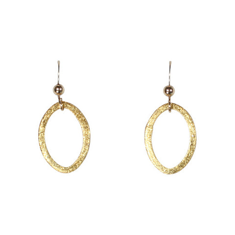 SALE - Brushed Marquise Earrings - Gold / Small - Earrings - Ofina