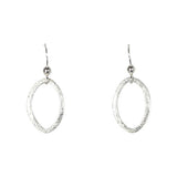 SALE - Brushed Marquise Earrings - Silver / Small - Earrings - Ofina