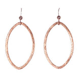 SALE - Brushed Marquise Earrings - Rosegold / Large - Earrings - Ofina