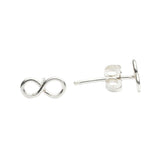 Infinity Wirewrapped Studs - Silver - Earrings - Ofina