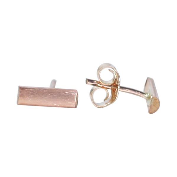SALE - Rounded Bar Studs - Rose Gold - Earrings - Ofina