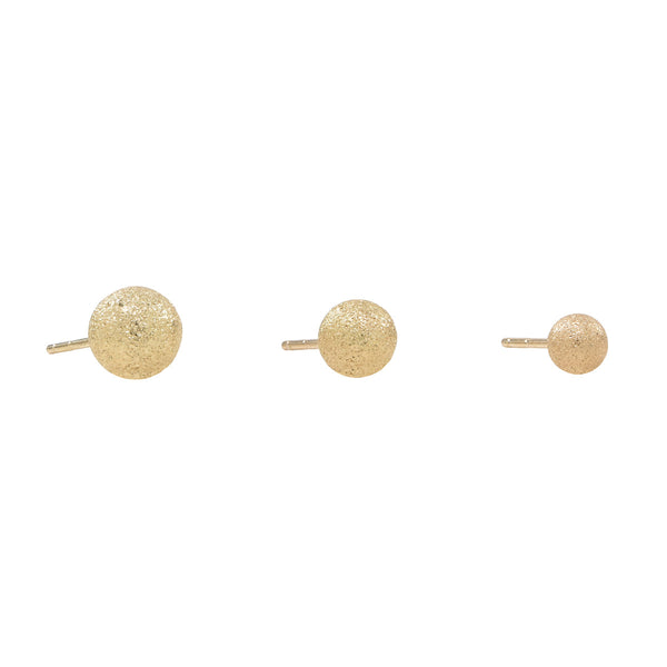 14k Solid Gold Stardust Studs - - Earrings - Ofina