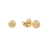 14k Solid Gold Stardust Studs - Yellow Gold / 4mm - Earrings - Ofina