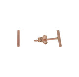 Thin Bar Studs - Rose Gold / 6mm - Earrings - Ofina