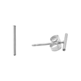 Thin Bar Studs - Silver / 10mm - Earrings - Ofina