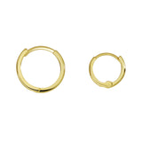 10k Solid Gold Huggie Hoops - - Earrings - Ofina