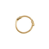 10k Solid Gold Thin Huggies - 8mm - Sold Individually / Yellow Gold - Earrings - Ofina