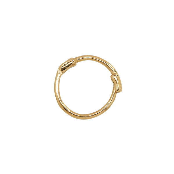10k Solid Gold Thin Huggies - 8mm - Sold Individually / Yellow Gold - Earrings - Ofina