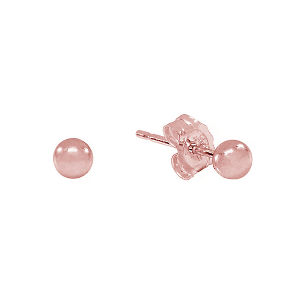 Sphere Studs - Rose Gold / 3mm - Earrings - Ofina