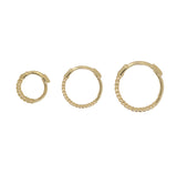 10k Solid Gold Twisted Huggie - - Earrings - Ofina