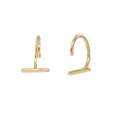 Bar Open Huggies - Gold - Earrings - Ofina