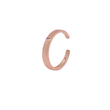 10k Solid Gold Smooth Middle Ear Cuff - Rose Gold - Earrings - Ofina