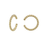 10k Solid Gold Beaded Middle Ear Cuff - - Earrings - Ofina