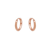 14k Solid Gold Huggies - Rose Gold / 11mm - Earrings - Ofina