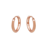 14k Solid Gold Huggies - Rose Gold / 13mm - Earrings - Ofina