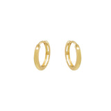 14k Solid Gold Huggies - Yellow Gold / 11mm - Earrings - Ofina