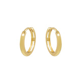 14k Solid Gold Huggies - Yellow Gold / 13mm - Earrings - Ofina