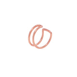 Double Line Middle Ear Cuff - Rose Gold - Earrings - Ofina