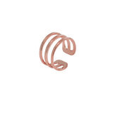 Triple Line Middle Ear Cuff - Rose Gold - Earrings - Ofina