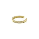 CZ Channel Middle Ear Cuff - Gold - Earrings - Ofina