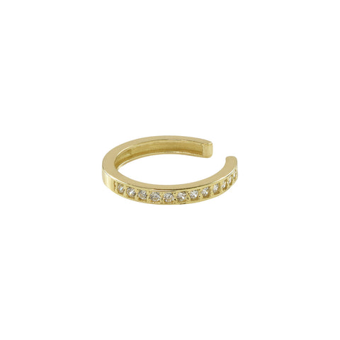 CZ Channel Middle Ear Cuff - Gold - Earrings - Ofina