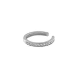 CZ Channel Middle Ear Cuff - Silver - Earrings - Ofina