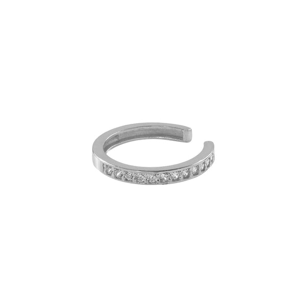 CZ Channel Middle Ear Cuff - Silver - Earrings - Ofina
