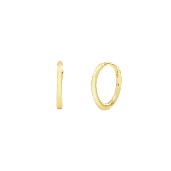 Thin Ear Huggies - Gold / 9mm - Earrings - Ofina