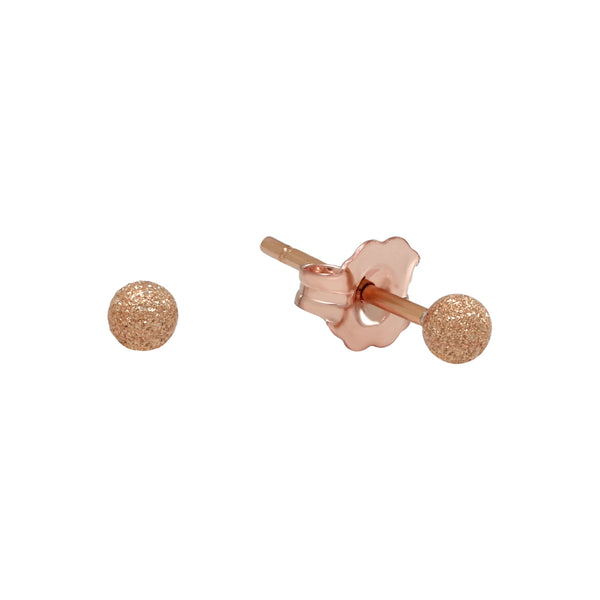 SALE - Stardust Sphere Studs - Rose Gold / 3mm - Earrings - Ofina