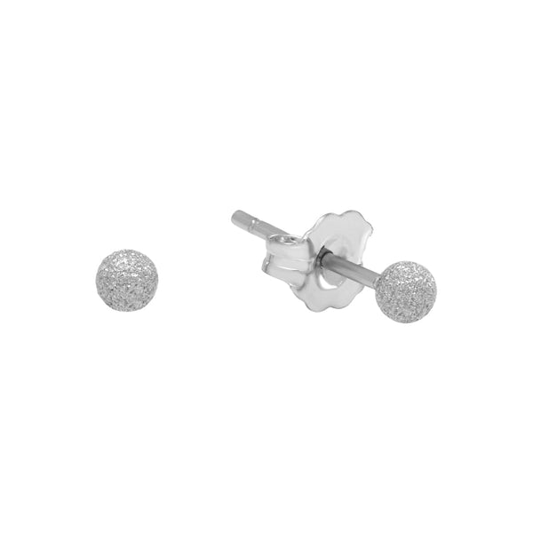 SALE - Stardust Sphere Studs - Silver / 3mm - Earrings - Ofina