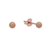 SALE - Stardust Sphere Studs - Rose Gold / 4mm - Earrings - Ofina