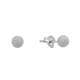SALE - Stardust Sphere Studs - Silver / 5mm - Earrings - Ofina