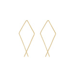 Infinity Diamond Hoops - Small / Gold - Earrings - Ofina
