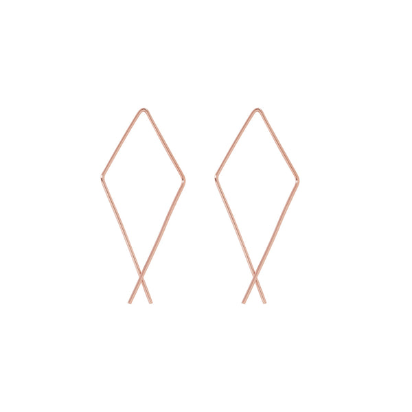 Infinity Diamond Hoops - Small / Rose Gold - Earrings - Ofina