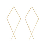 Infinity Diamond Hoops - Large / Gold - Earrings - Ofina