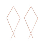 Infinity Diamond Hoops - Large / Rose Gold - Earrings - Ofina