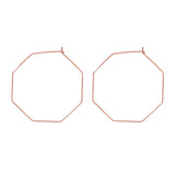 Infinity Octagon Hoops - Large / Rose Gold - Earrings - Ofina
