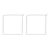 Infinity Square Hoops - Large / Silver - Earrings - Ofina
