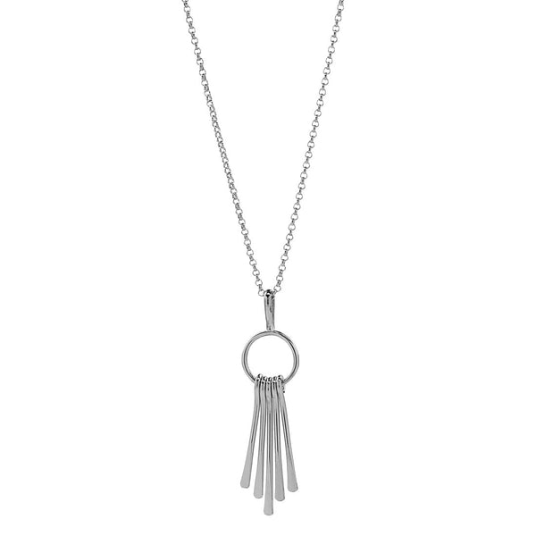 Fringe Necklace - Silver - Necklaces - Ofina