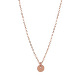 Single Disc Necklace - Rosegold - Necklaces - Ofina