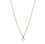Single Disc Necklace - Silver Disc l Gold Chain - Necklaces - Ofina