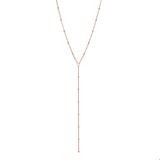 SALE - Y-Drop Ball Chain Necklace - Rosegold / 17" - Necklaces - Ofina