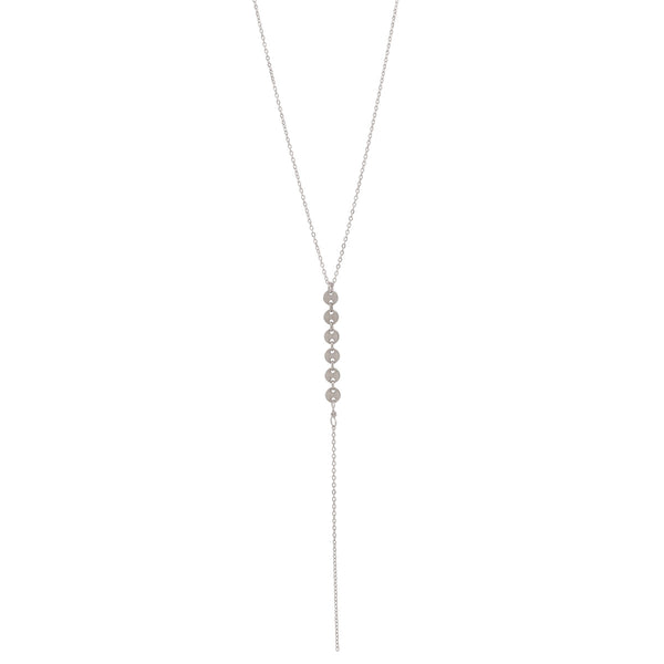 6 Tiny Multi-Disc Y-Drop Necklace - Silver - Necklaces - Ofina