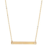 SALE - Thin Bar Necklace - Smooth / Gold - Necklaces - Ofina