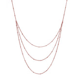 Triple Layer Ball Chain Necklace - Rosegold / 21" - Necklaces - Ofina